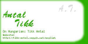 antal tikk business card